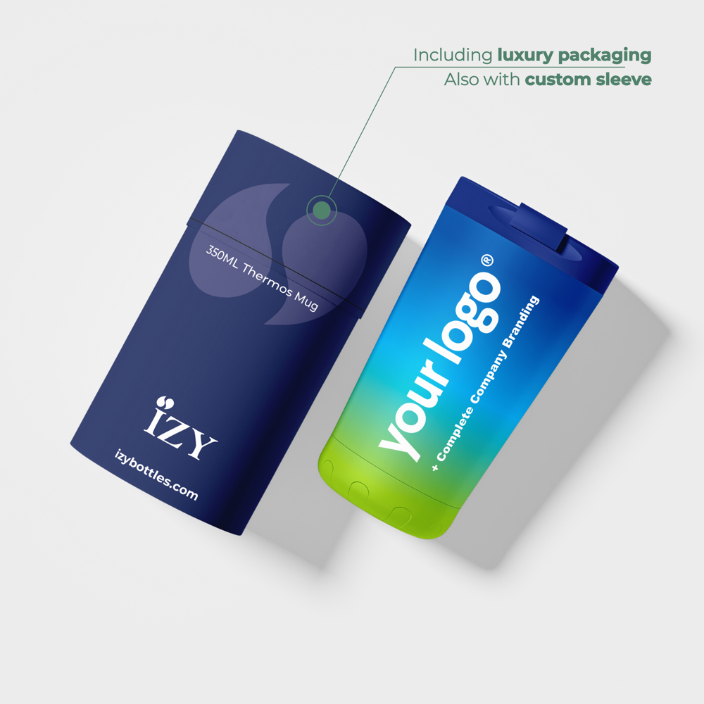 Thermosbeker / Koffiebeker - Blauw - 350 ml