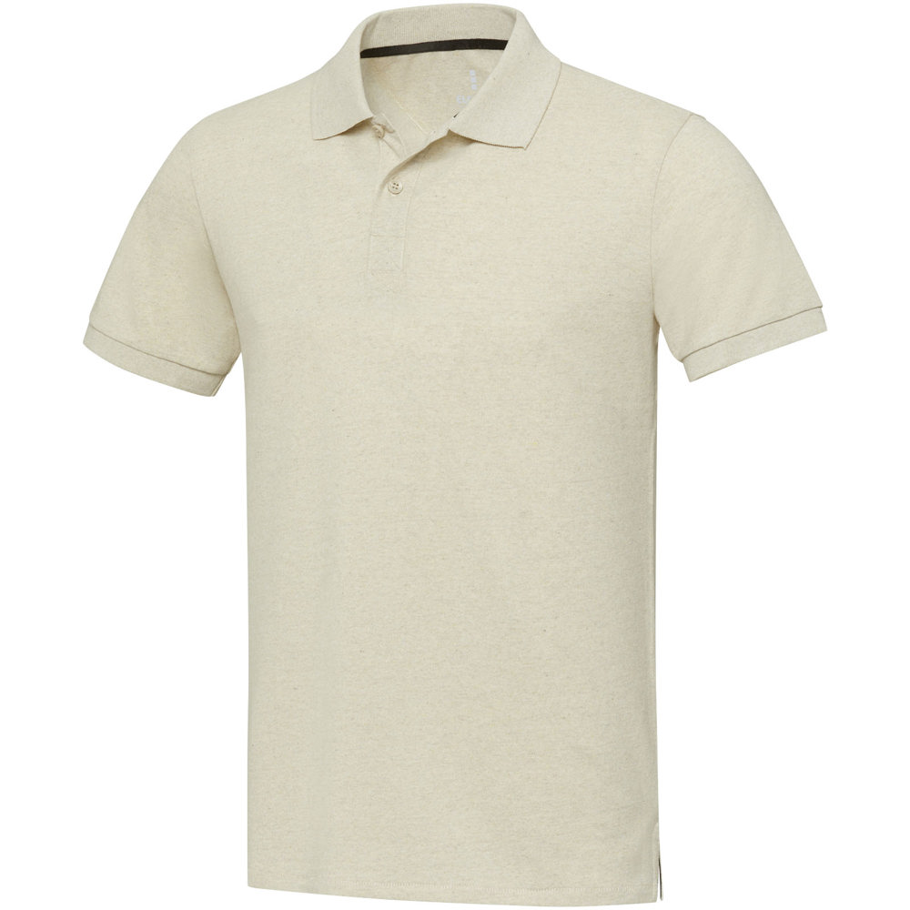 Emerald 200 g/m² unisex Aware™ gerecyclede polo met korte mouwen - Havermout