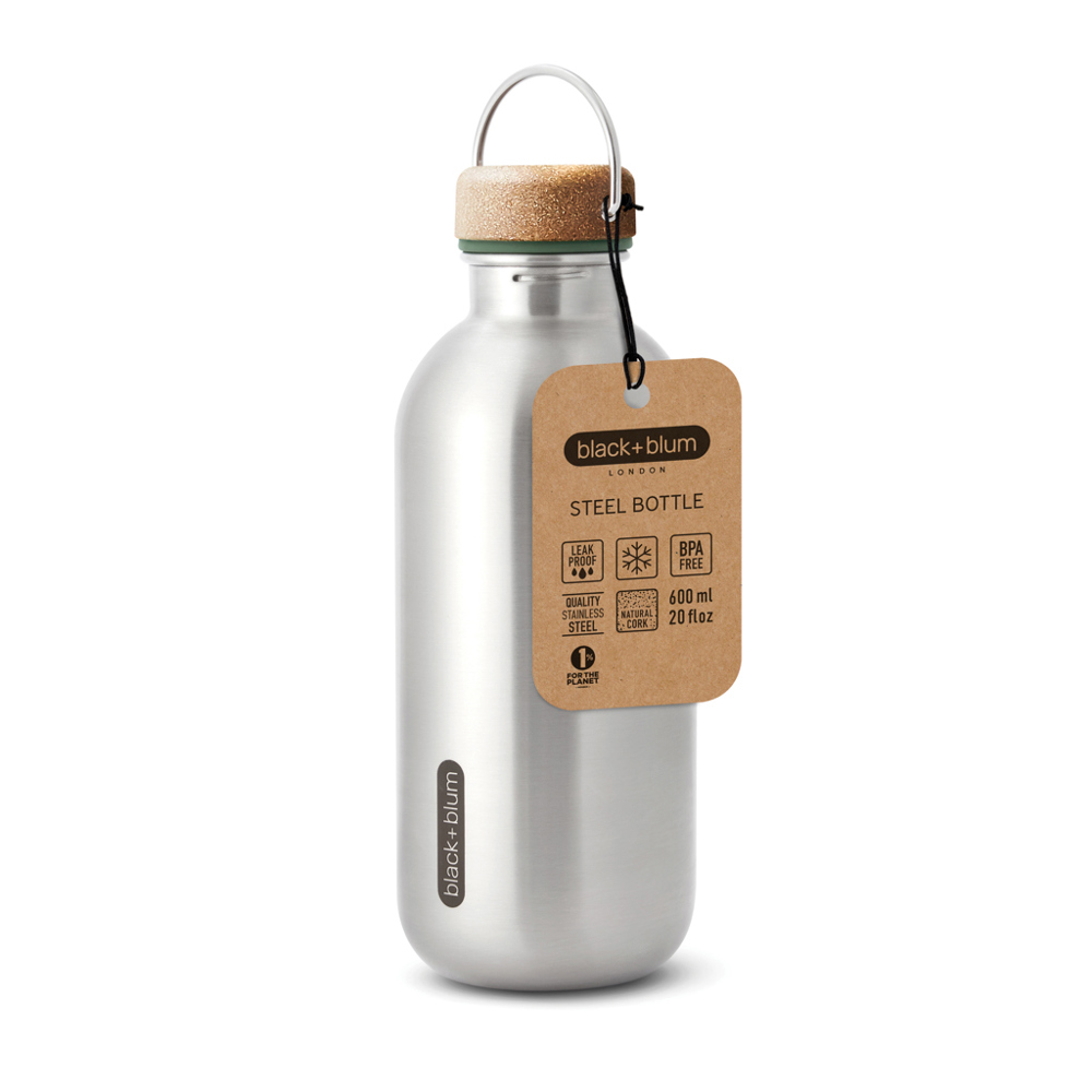 Black+Blum Stalen Water Fles 600ml
