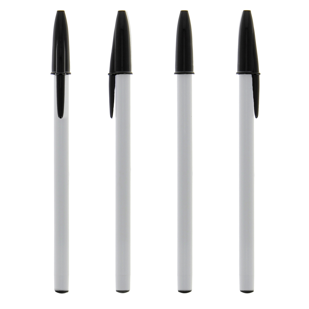 BIC® Style balpen - Wit / Zwart / Zwarte Inkt