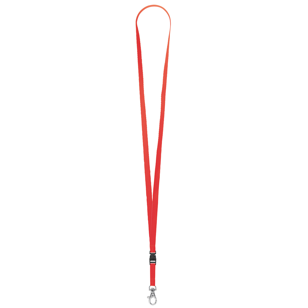 Keycord "standaard", breedte 10 mm - Felrood