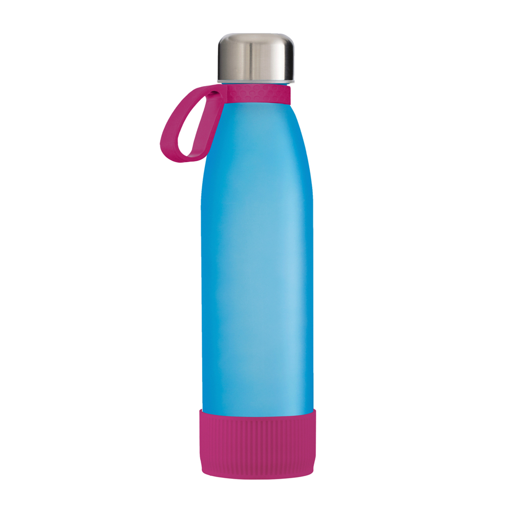 Fles GLASS - magenta, zilver, cyaan