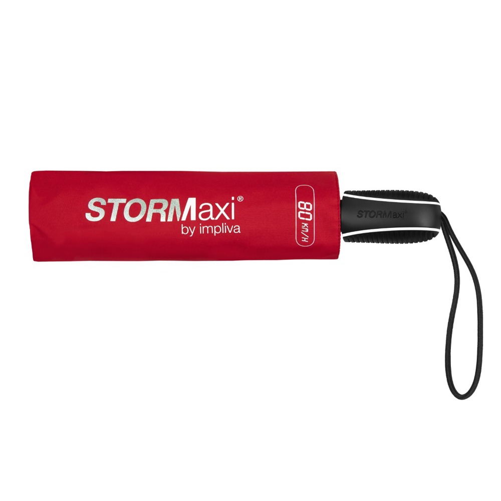 STORMaxi - Arodynamische opvouwbare stormparaplu - Handopening - Windproof -  90 cm - Rood
