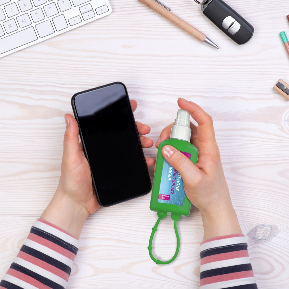 Smartphone & Werkplekreiniger, 50 ml Bumper groen, Body Label (R-PET)