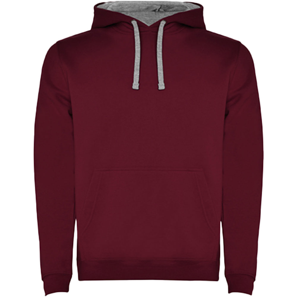 Urban 280 g/m² hoodie voor heren - Kastanjebruin, Gemêleerd grijs
