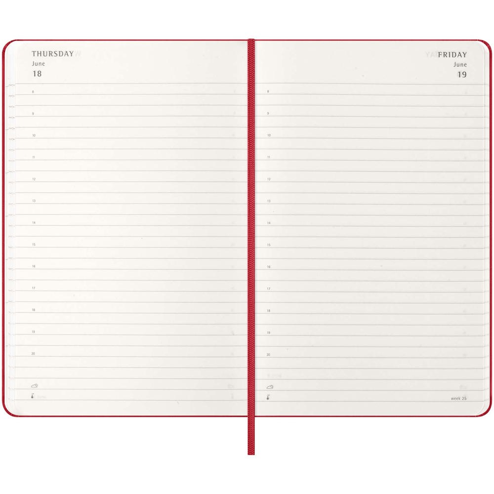 Moleskine dag-agenda voor 12 maanden met harde kaft