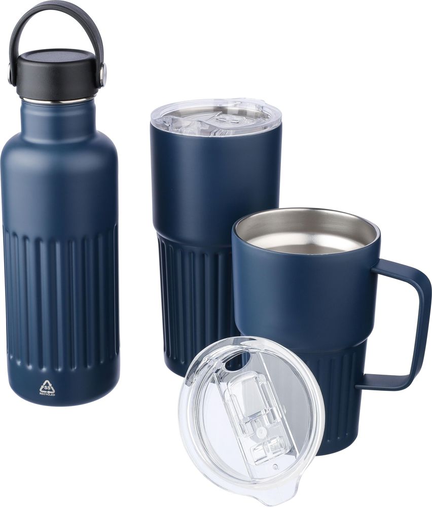 Gerecyclede roestvrijstalen dubbelwandige drinkmok (500 ml) Kael