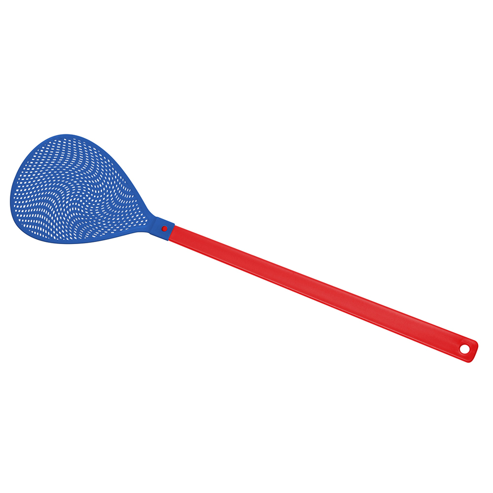 Vliegenmepper "ovaal" - rood/blauw