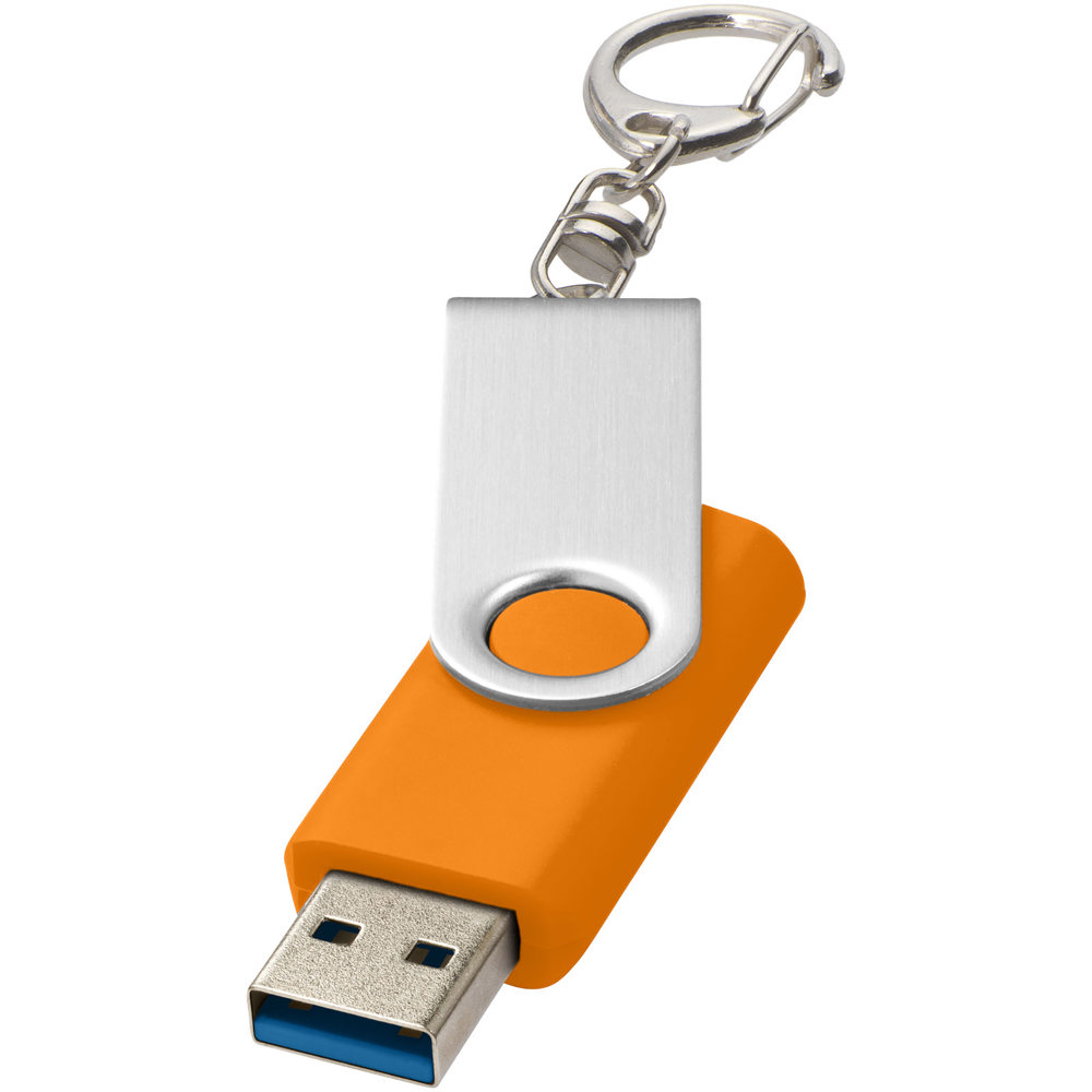 Rotate USB 3.0 met sleutelhanger - Oranje