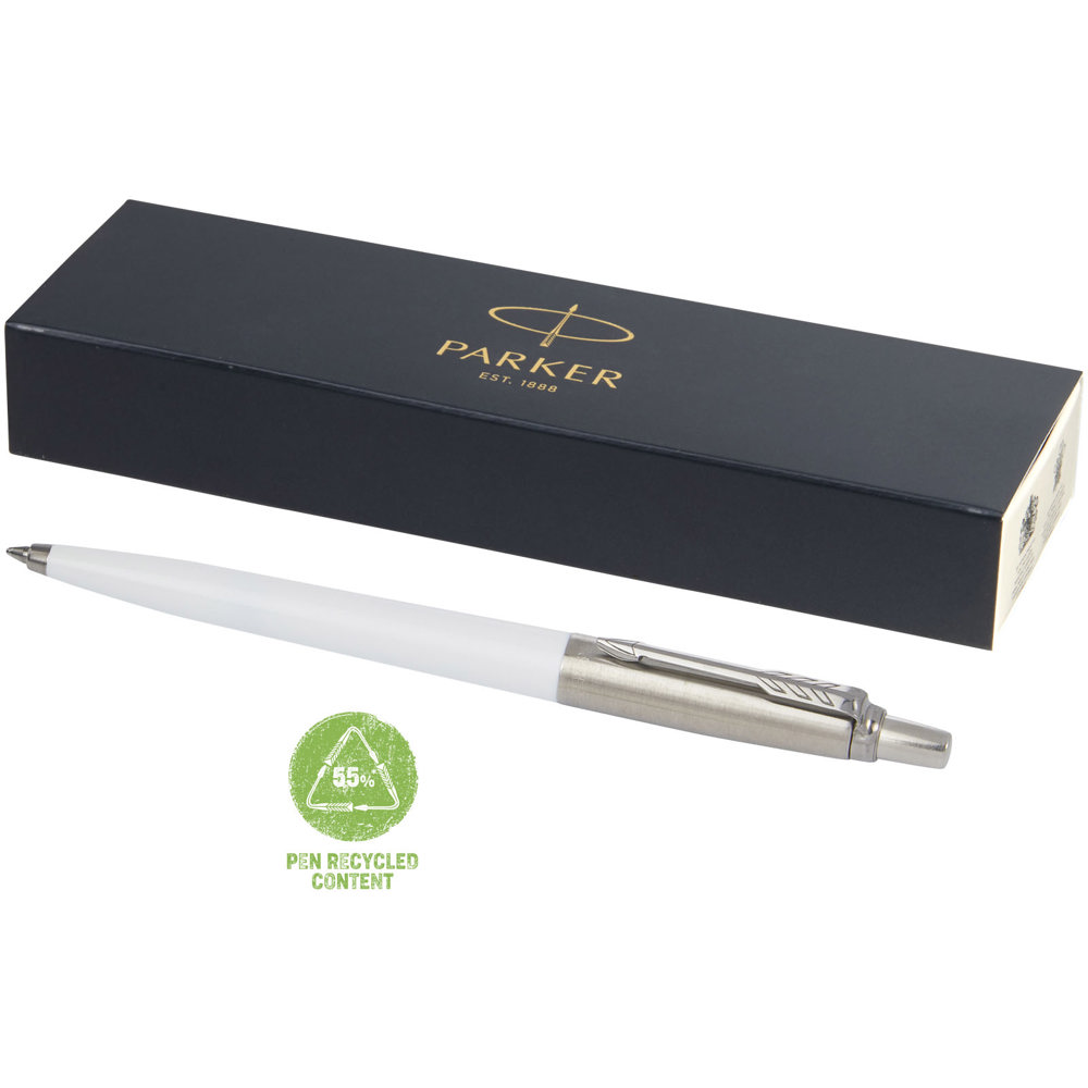 Parker Jotter gerecyclede balpen (zwarte inkt) - Wit