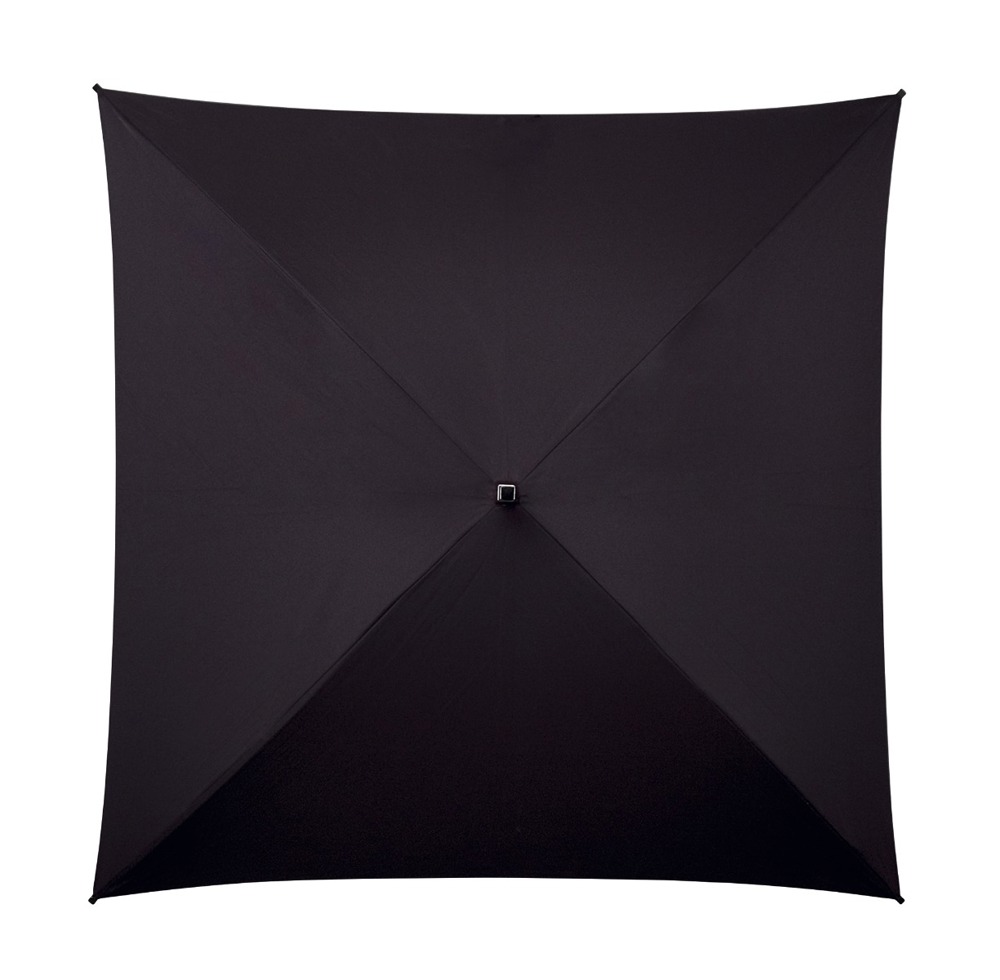 FALCONE - Vierkante paraplu - Handopening - Windproof -  130 cm - Zwart