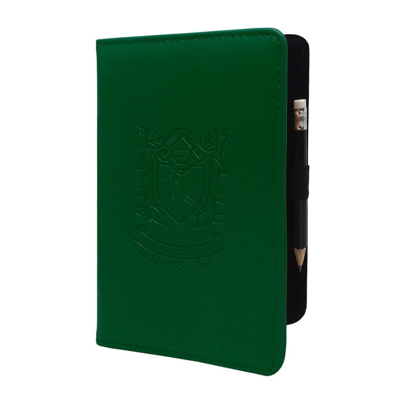 Scorekaart houder embossed leder - Groen
