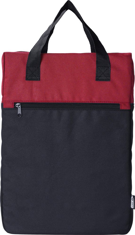rPET polyester (600D) rugzak Olive - Rood