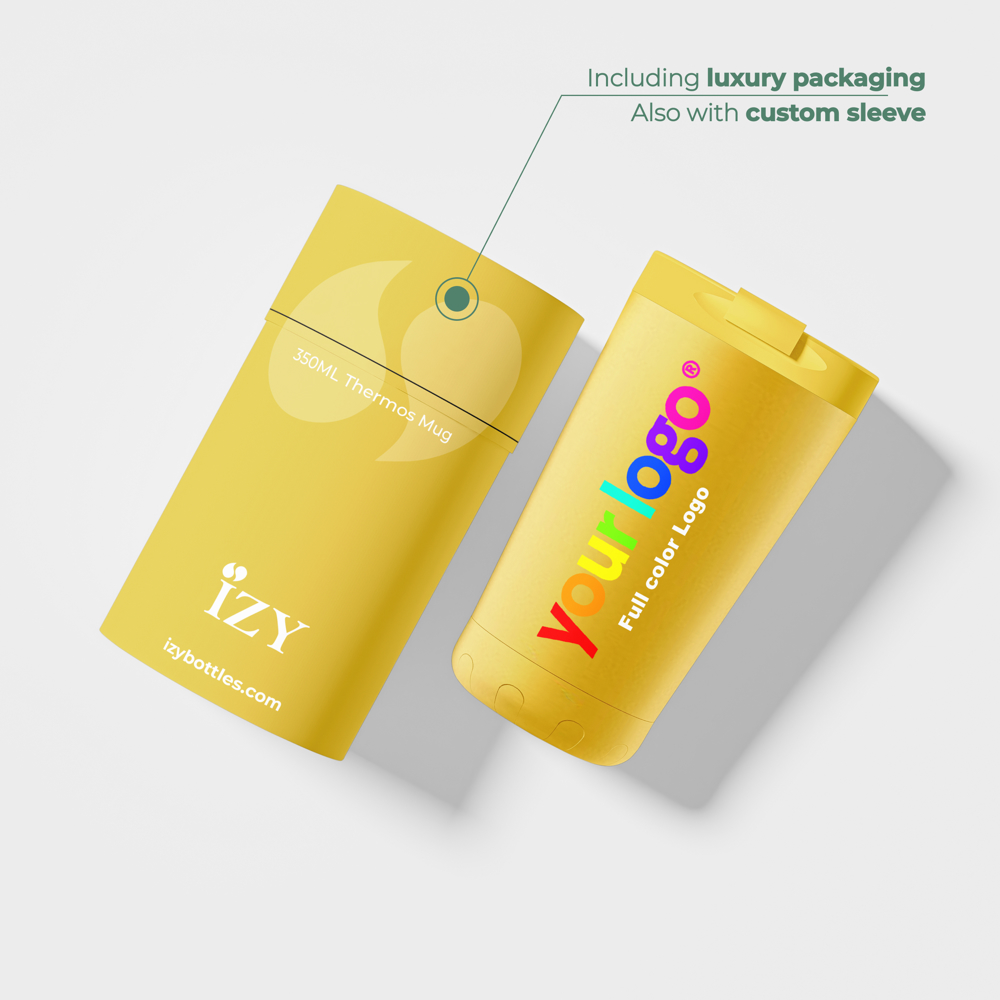 Thermosbeker / Koffiebeker - Geel - 350 ml