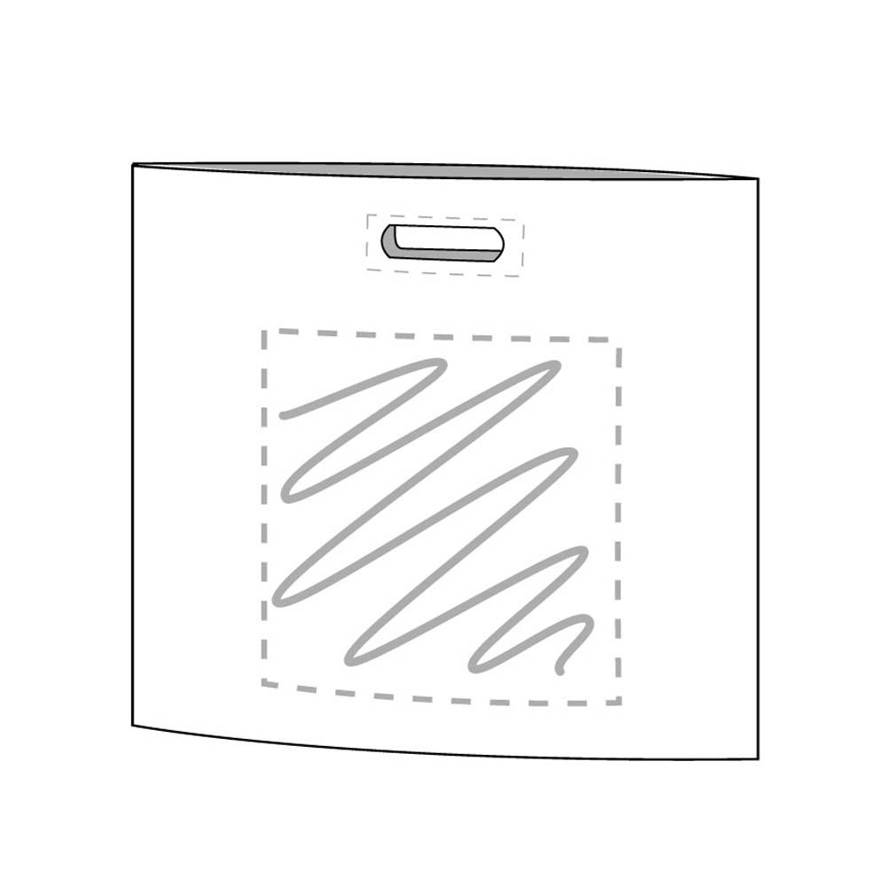 Plastic tas 56 x 45 x 7,5 cm, 48 micron, biologisch afbreekbaar, stanshandvat, 2 zijden