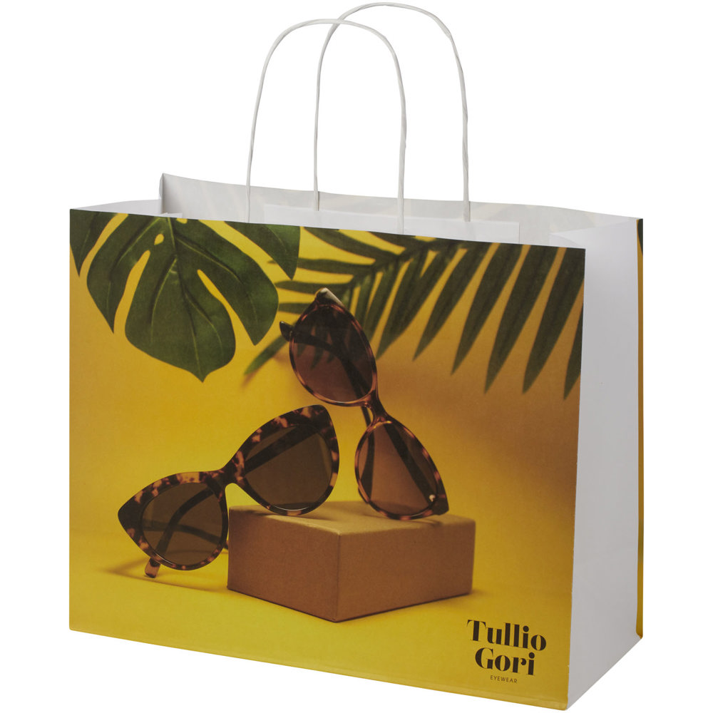 Papieren tas 120 g/m2 gemaakt van kraftpapier met gedraaide handvaten - 31 x 12 x 25 cm