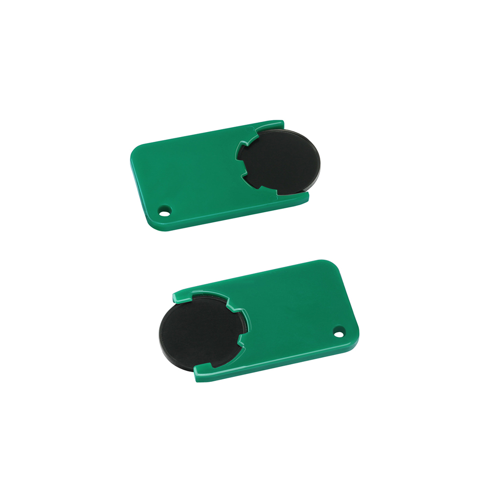 Chiphouder met winkelwagenmuntje 1€ "Beta" - zwart/groen