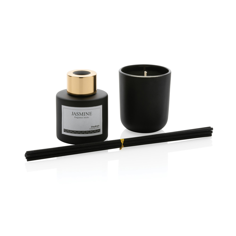 Ukiyo kaars en geursticks geschenkset
