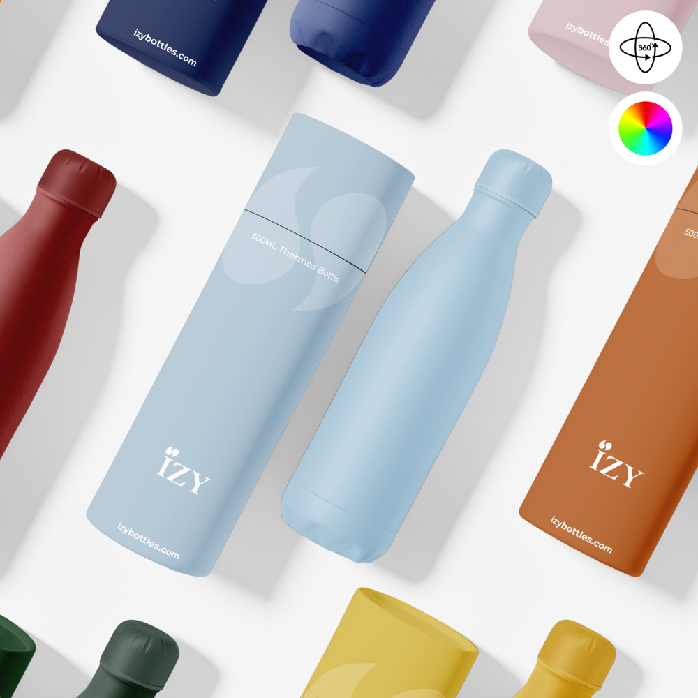 Thermosfles / Drinkfles - Licht Blauw - 500 ml