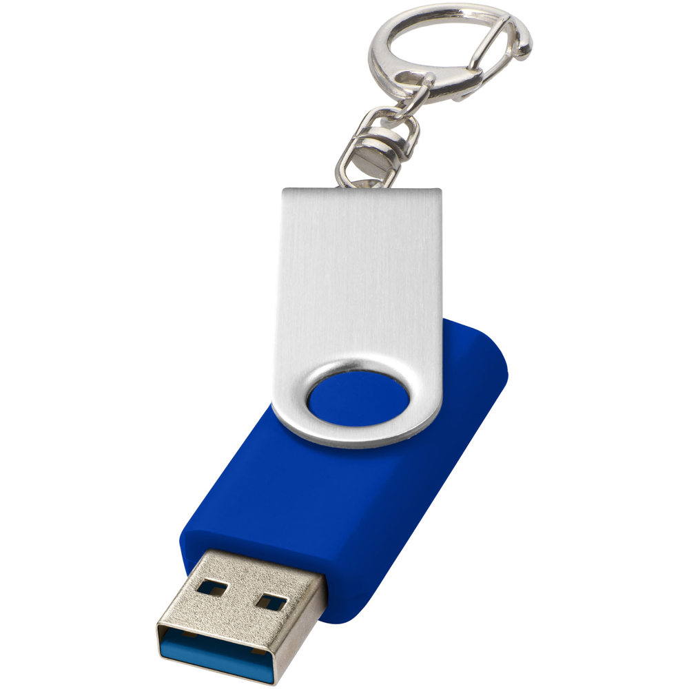 Rotate USB 3.0 met sleutelhanger - Koningsblauw
