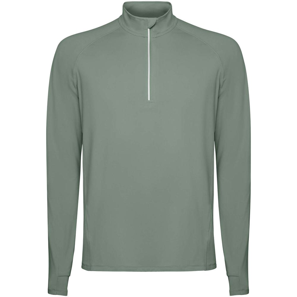 Estambul 200 g/m² herensweater met lange mouwen en halve rits - Lauriergroen