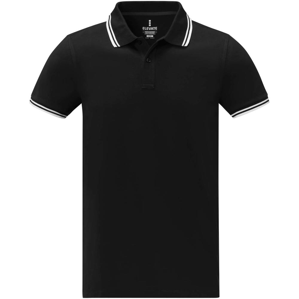 Amarago 200 g/m² tipping herenpolo met korte mouwen