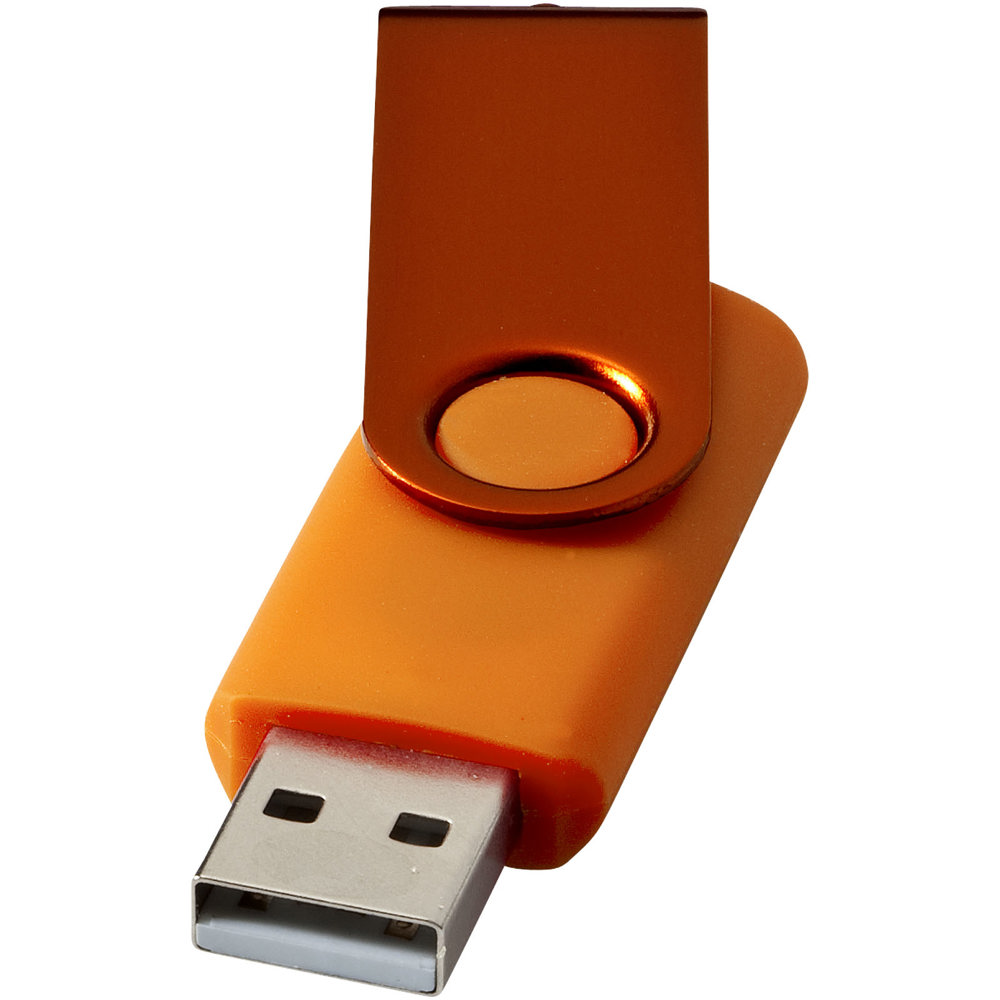Rotate metallic USB - Oranje