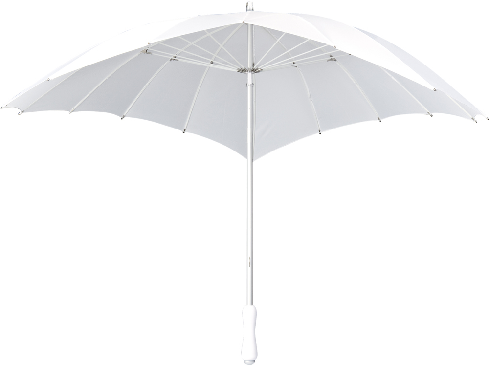 FALCONE - Hartvormige paraplu registered design - Handopening - Windproof -  110 cm - Wit