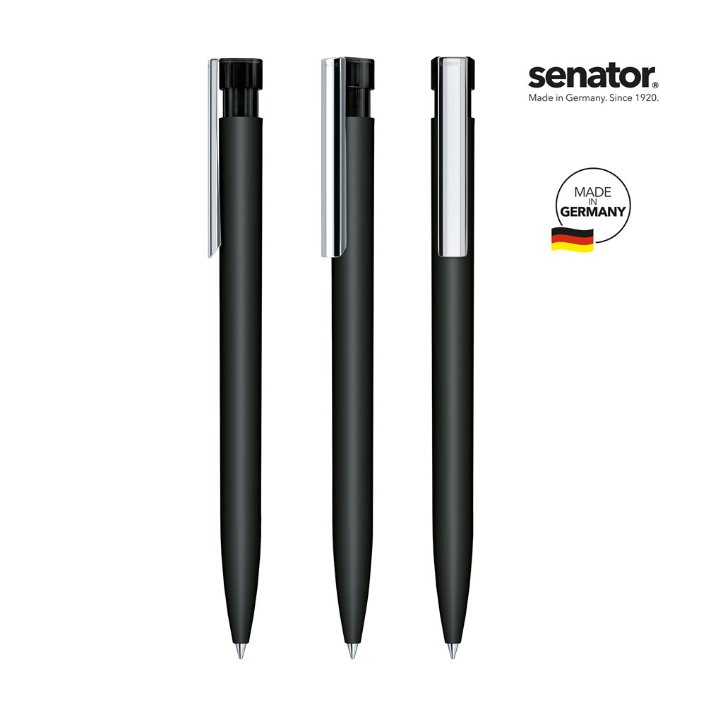 senator® Liberty Soft Touch MC  retractable pen - zwart