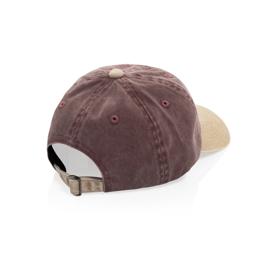BEAU AWARE™ Washed 6 panel 270gsm cotton twill two tone cap