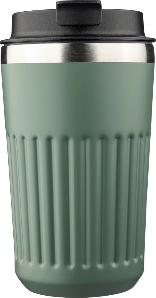 Gerecyclede roestvrijstalen reismok (400 ml) Chiara - Groen