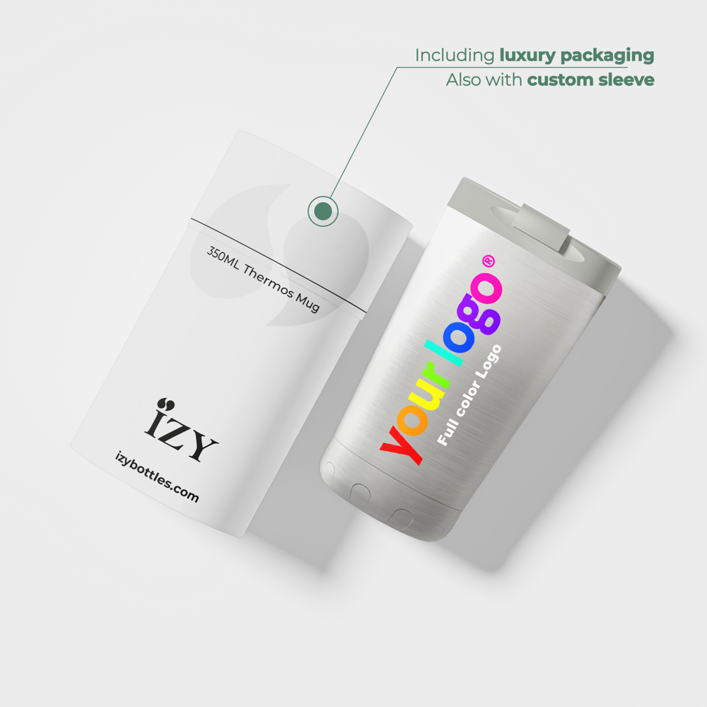 Thermosbeker / Koffiebeker - Zilver - 350 ml