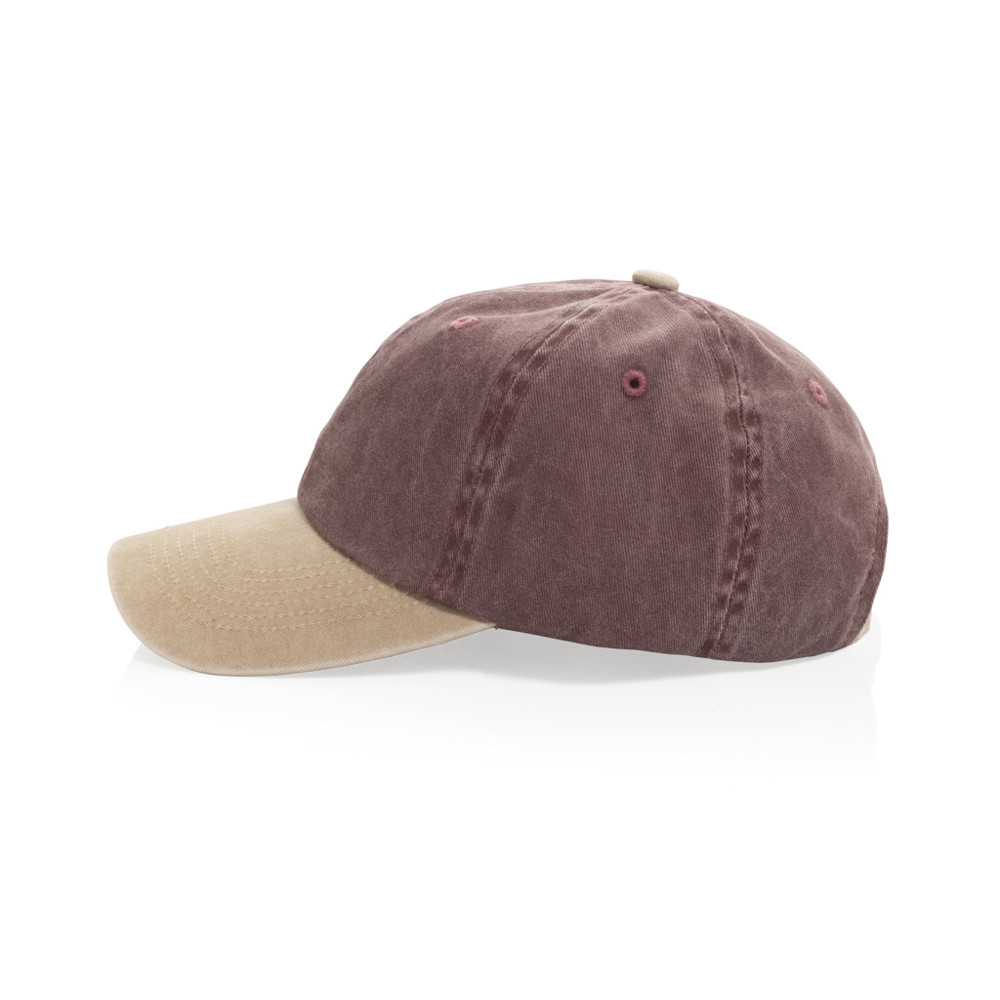 BEAU AWARE™ Washed 6 panel 270gsm cotton twill two tone cap
