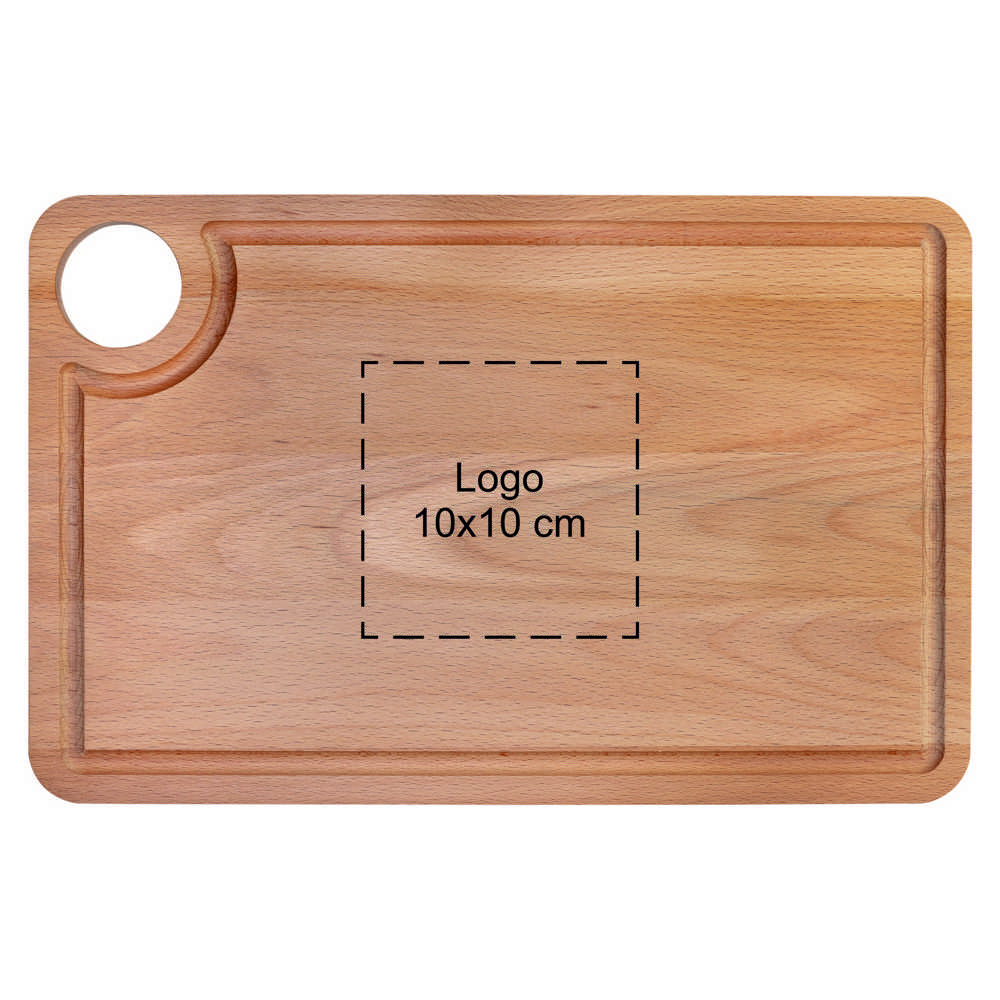 Plank met sapgeul en 'oog' beuken 34x22 cm