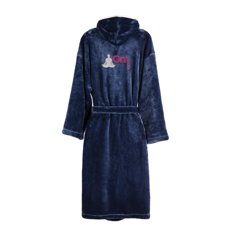 VINGA Louis luxe pluche RPET badjas maat S/M