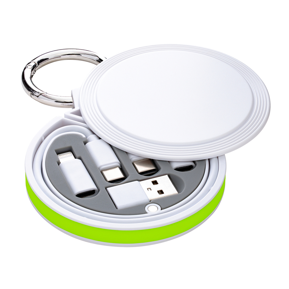 6 in 1 laadkabel REEVES-myCONVERTICS - lichtgroen, wit
