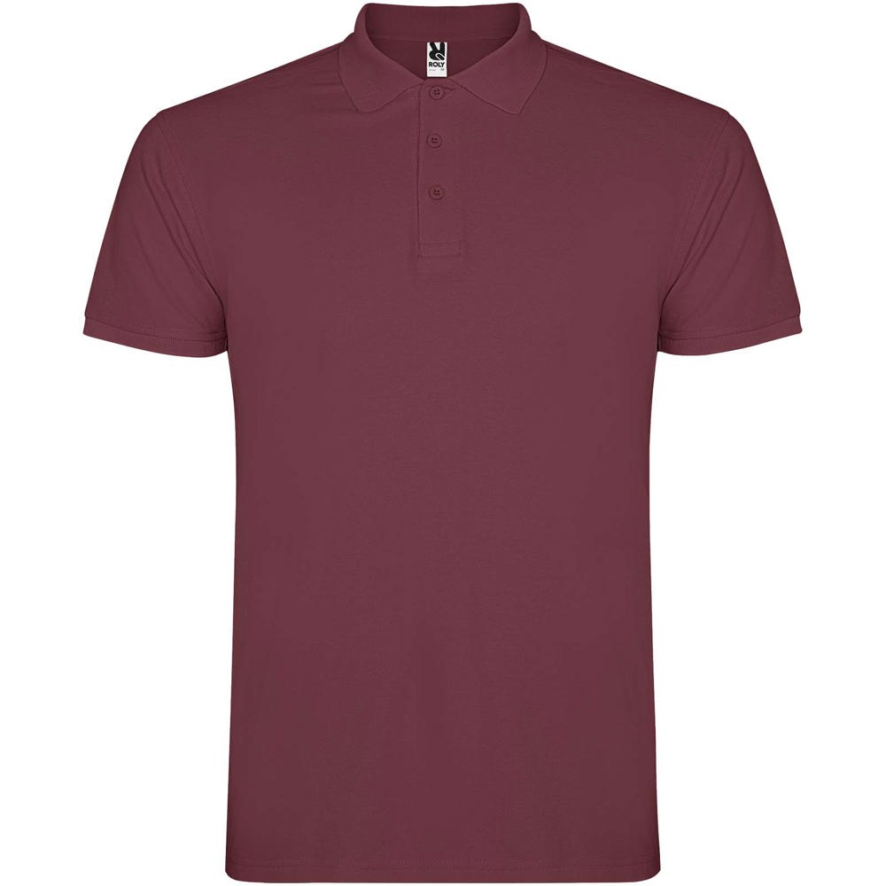 Star 200 g/m² herenpolo met korte mouwen - Bessenrood