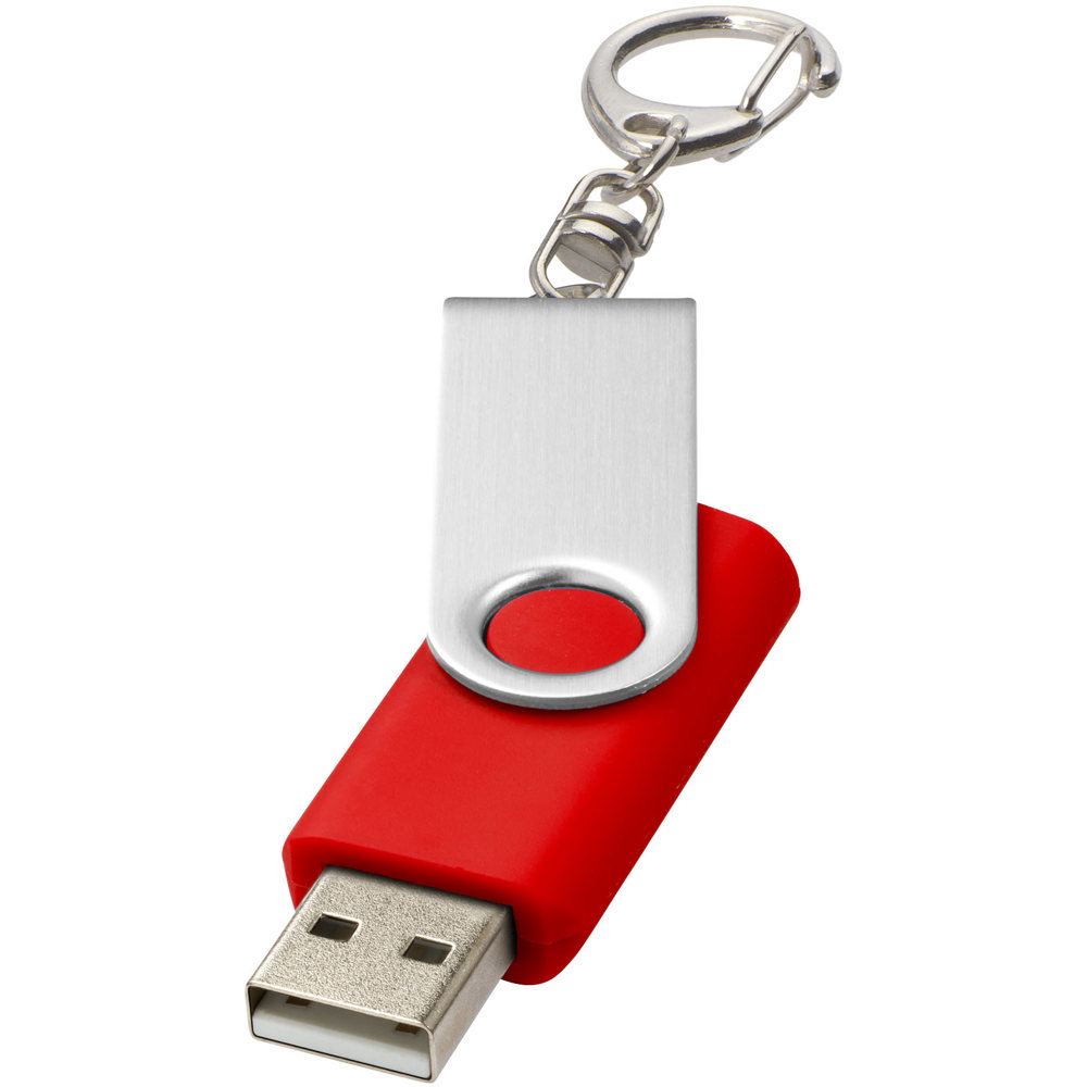Rotate USB met sleutelhanger - Felrood