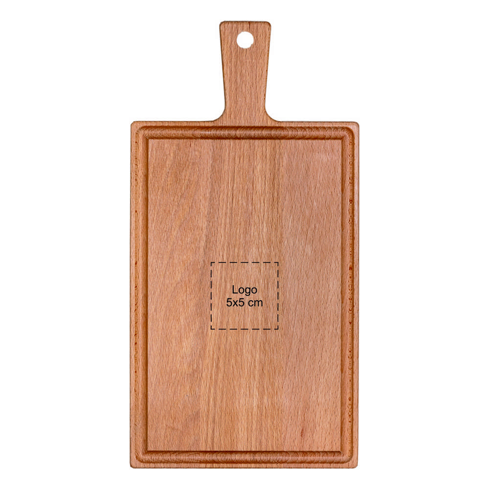 Plank met handvat beuken 33x16 cm
