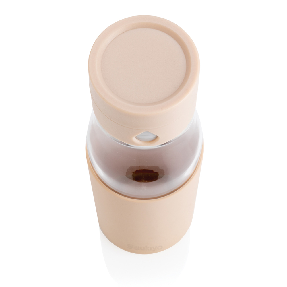 Ukiyo glazen hydratatie-trackingfles met sleeve