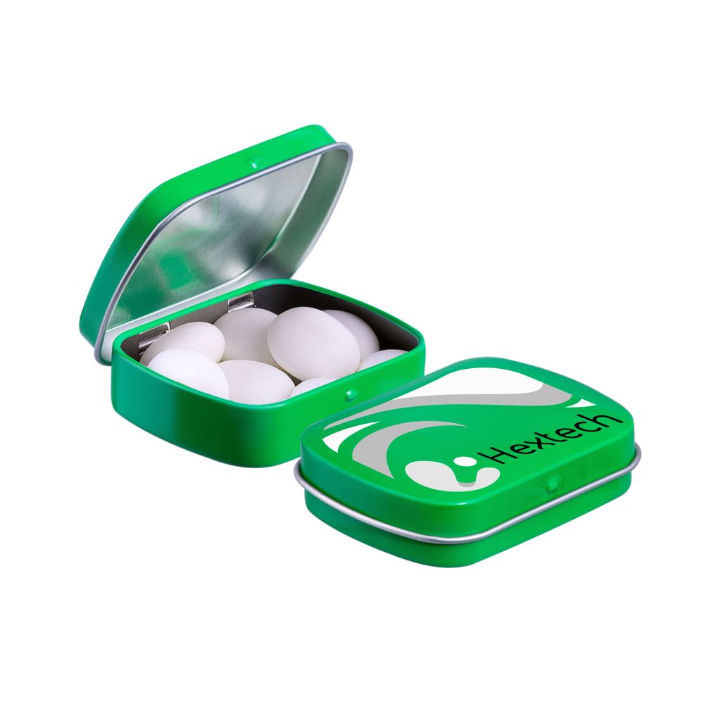 Mini scharnierblikje met Mentos mints - Groen