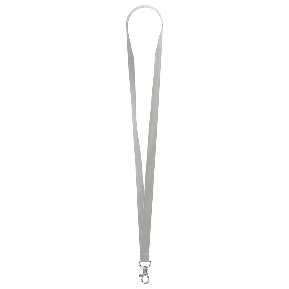 Keycord "standaard", breedte 15 mm - middengrijs