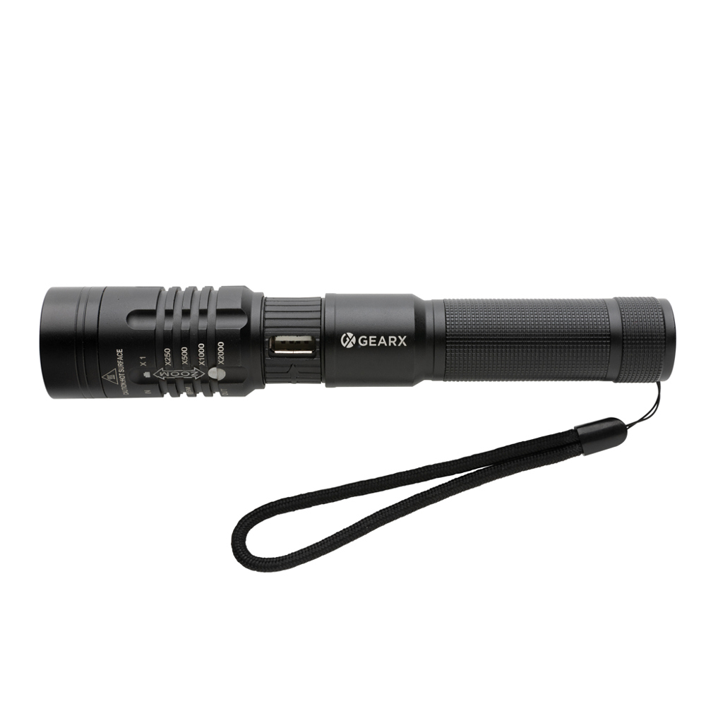 Gear X USB oplaadbare zaklamp