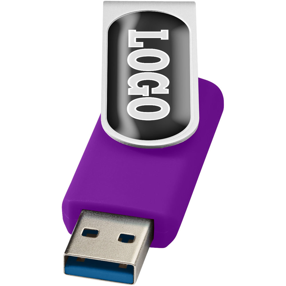Rotate USB 3.0 met doming - paars