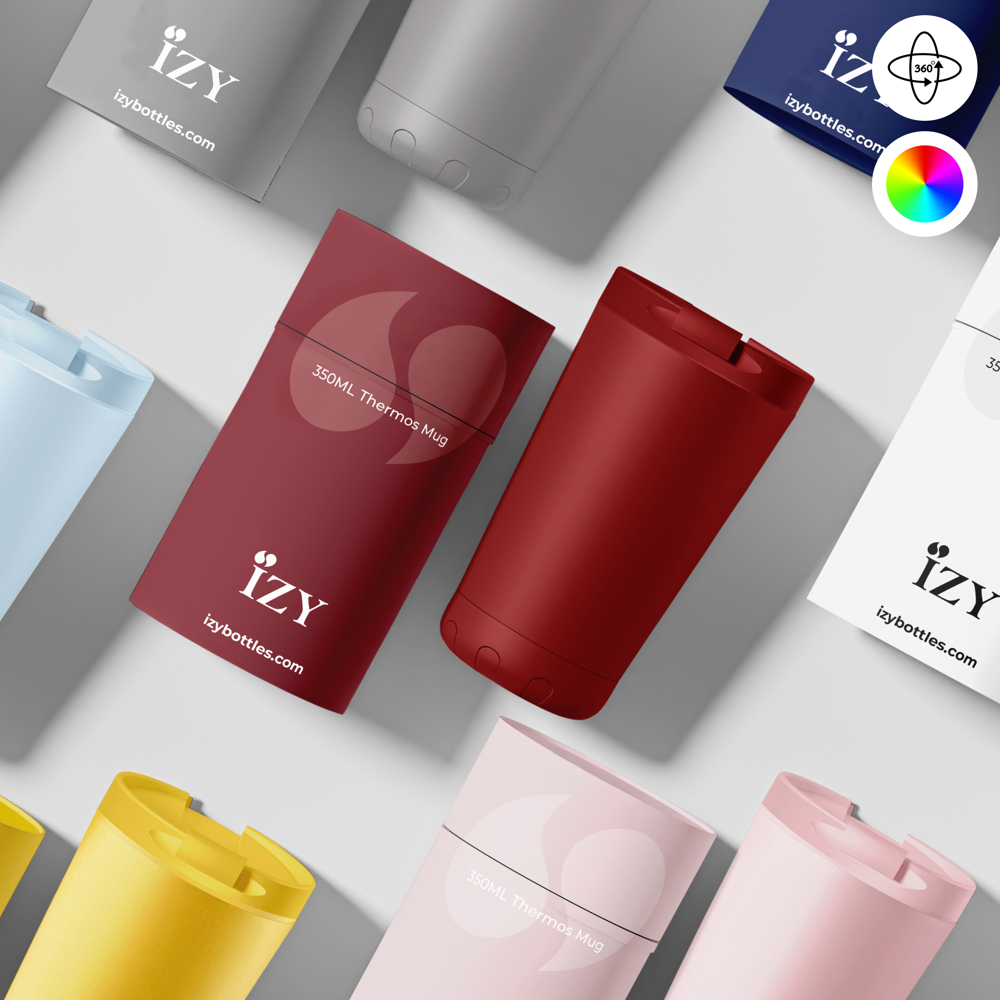 Thermosbeker / Koffiebeker - Rood - 350 ml