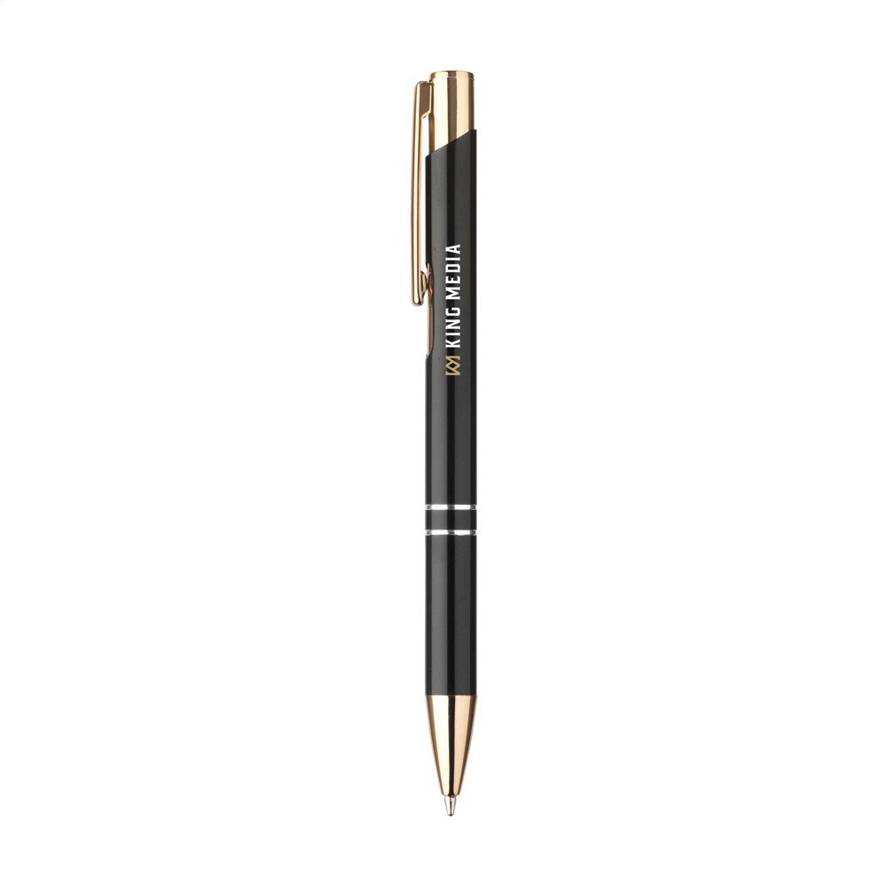 Ebony RCS Recycled Alu Rose Gold pennen - zwart