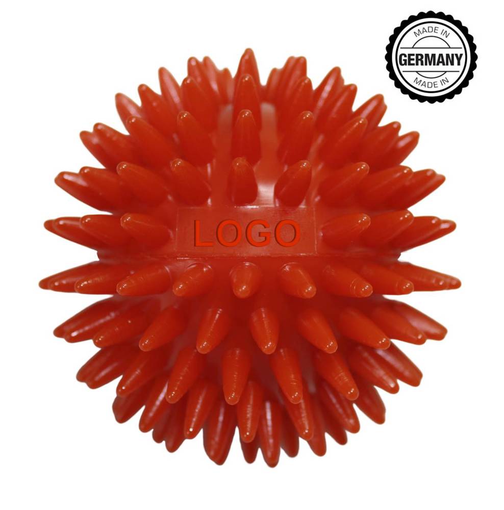 Massagebal / Egelbal, vierkant reliëfveld - Rood