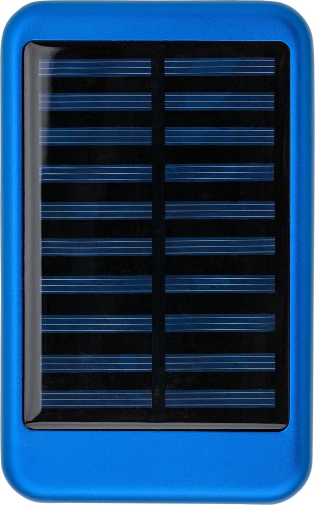 Aluminium zonne-energie powerbank Tycho - Blauw