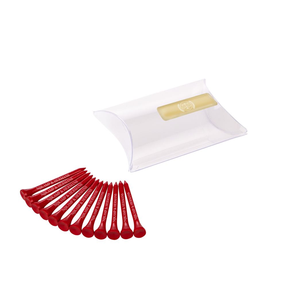 Pillowpack met 12 tees 70 mm - Rood