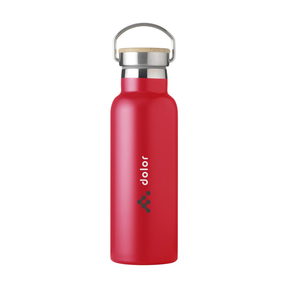 Nordvik RCS Recycled Steel 500 ml drinkfles - rood (± PMS 2035U)